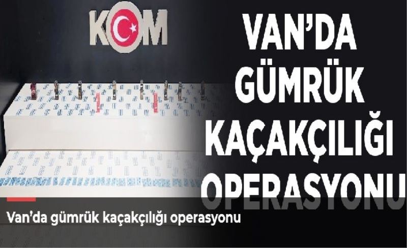 Van’da gümrük kaçakçılığı operasyonu