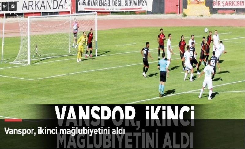 Vanspor, ikinci mağlubiyetini aldı