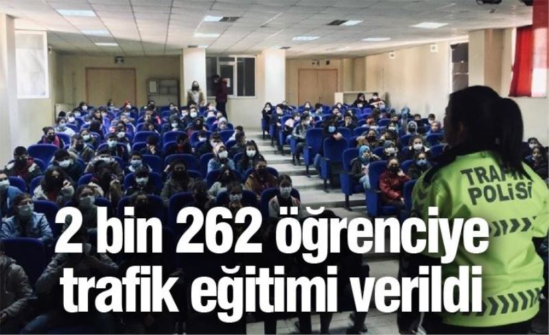 2 bin 262 öğrenciye trafik eğitimi verildi