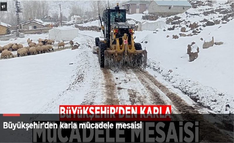 Büyükşehir'den karla mücadele mesaisi