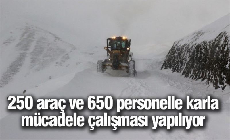 Büyükşehir’den 250 araç ve 650 personelle karla mücadele…