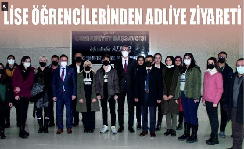 Lise öğrencilerinden adliye ziyareti