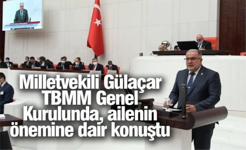 Milletvekili Gülaçar TBMM Genel Kurulunda ailenin önemine dair konuştu