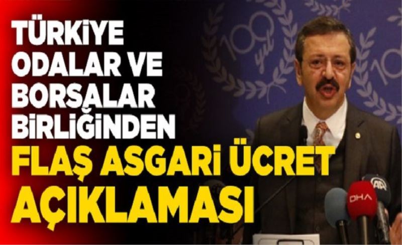 TOBB'dan "asgari ücret" açıklaması