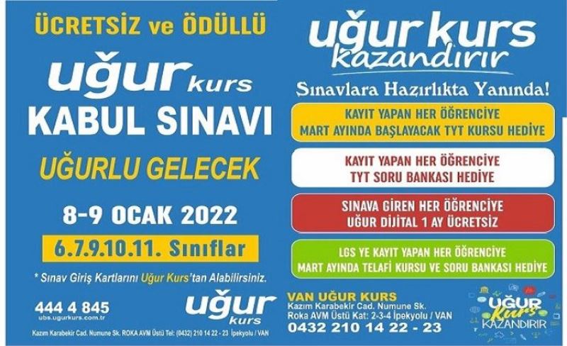 UĞUR DERSHANESİNDEN BİR İLK