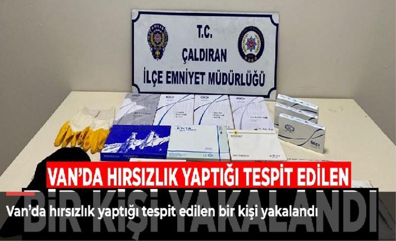 Van’da hırsızlık yaptığı tespit edilen bir kişi yakalandı