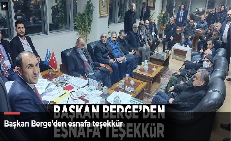 Başkan Berge’den esnafa teşekkür