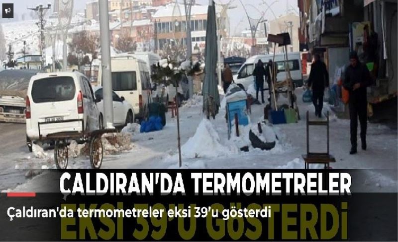 Çaldıran'da termometreler eksi 39’u gösterdi