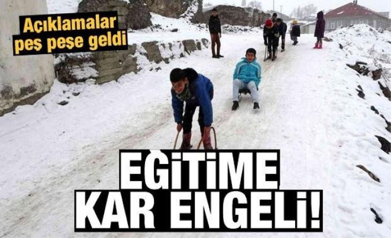 Gevaş, Muradiye ve Erçiş'te kar tatili