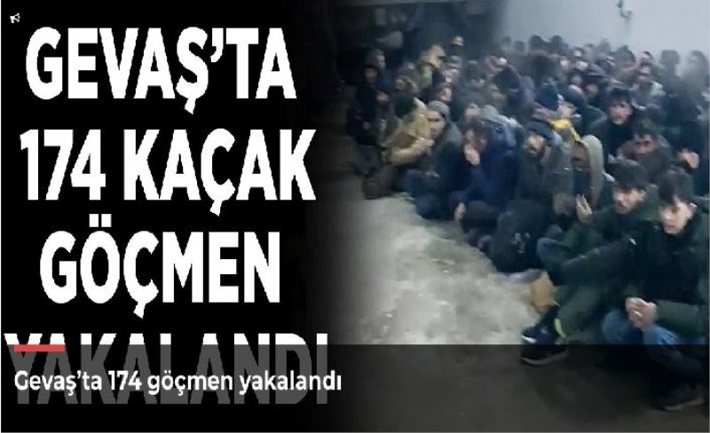 Gevaş’ta 174 göçmen yakalandı