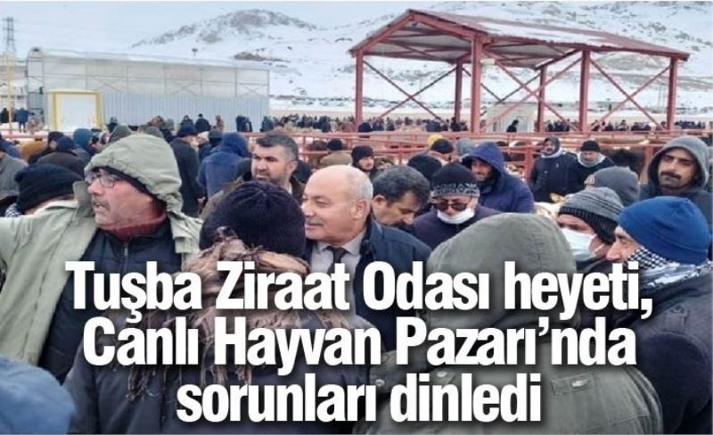 Tuşba Ziraat Odası heyeti, Canlı Hayvan Pazarı’nda sorunları dinledi