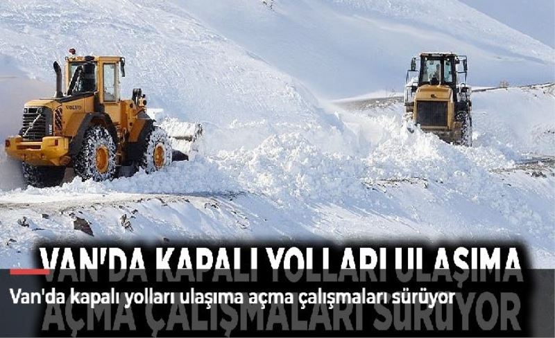 Van'da kapalı yolları ulaşıma açma çalışmaları sürüyor