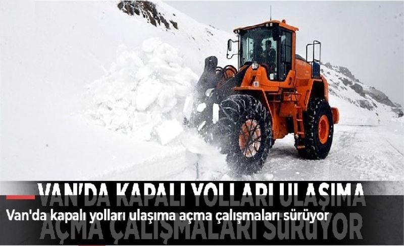 Van'da kapalı yolları ulaşıma açma çalışmaları sürüyor