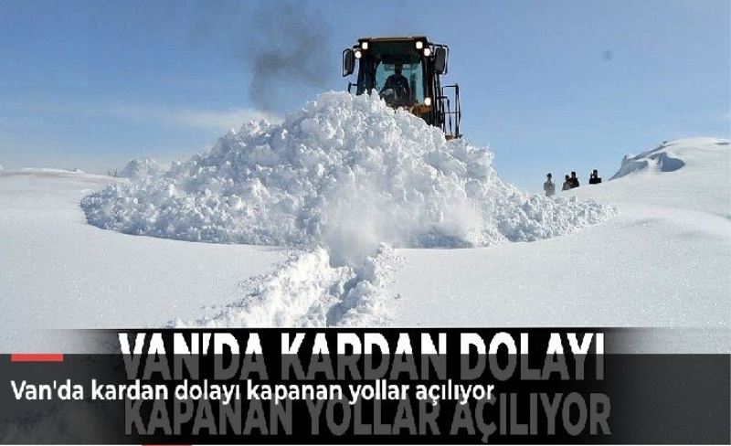 Van'da kardan dolayı kapanan yollar açılıyor