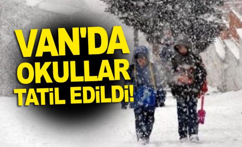 Van'da okullar tatil edildi!