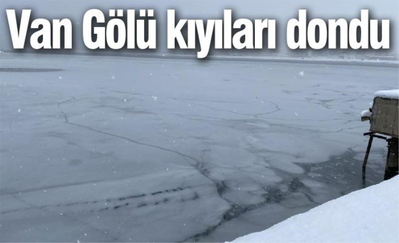 Van Gölü kıyıları dondu