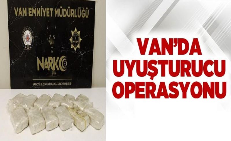 Van’da uyuşturucu operasyonu