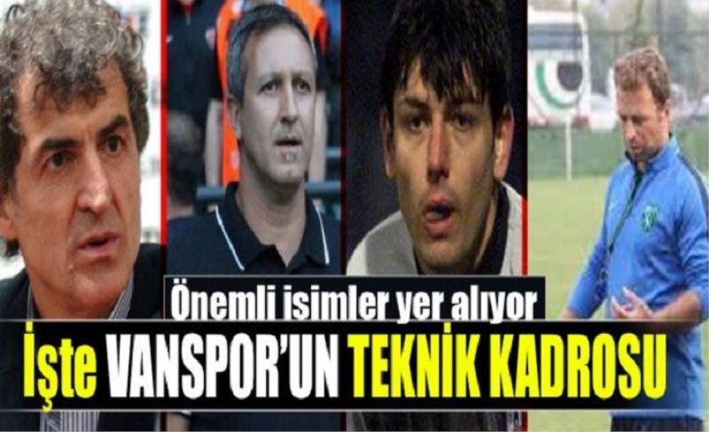 Vanspor'un yeni teknik ekibinde kimler var?