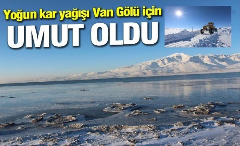 Yoğun kar yağışı Van Gölü için umut oldu