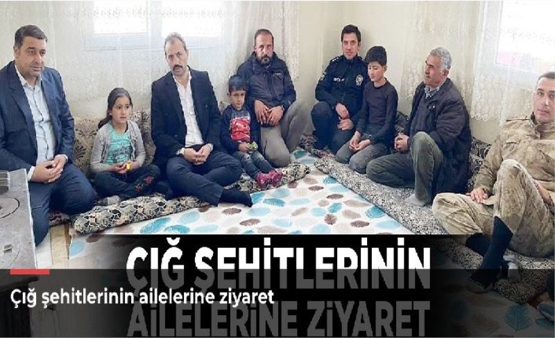 Çığ şehitlerinin ailelerine ziyaret