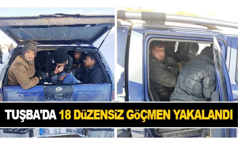 Tuşba'da 18 düzensiz göçmen yakalandı