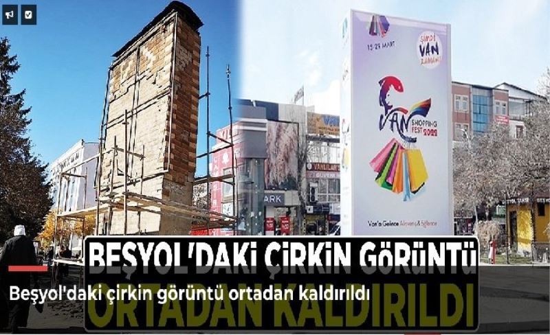 Beşyol'daki çirkin görüntü ortadan kaldırıldı