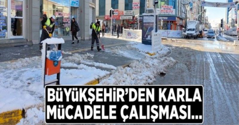 Büyükşehir’den karla mücadele çalışması…