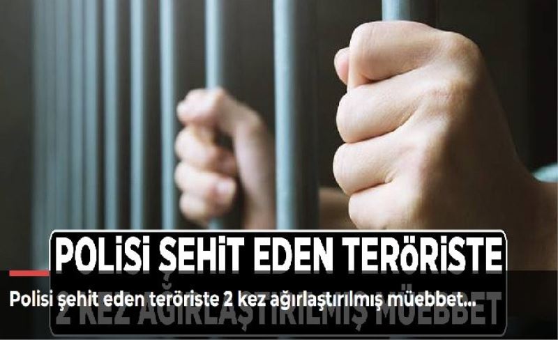 Polisi şehit eden teröriste 2 kez ağırlaştırılmış müebbet...