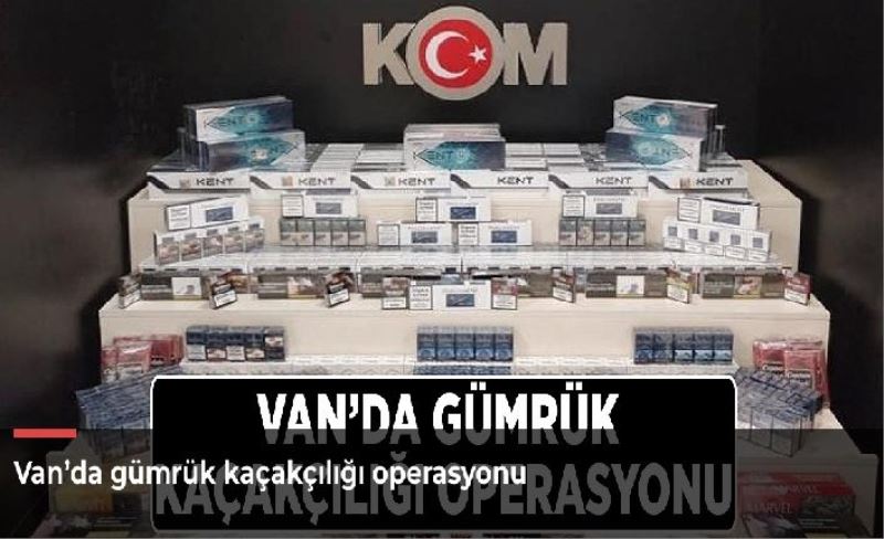 Van’da gümrük kaçakçılığı operasyonu