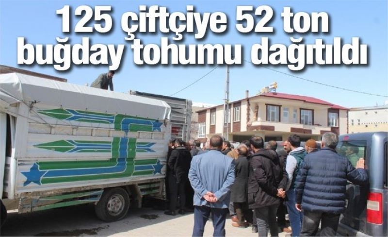 125 çiftçiye 52 ton buğday tohumu dağıtıldı