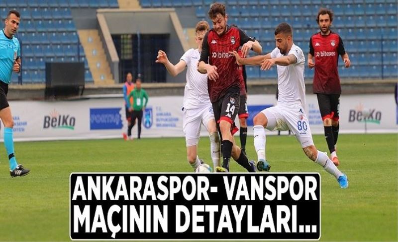 Ankaraspor- Vanspor maçının detayları…