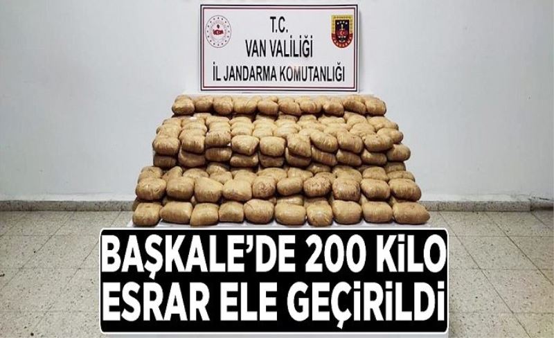 Başkale’de 200 kilo esrar ele geçirildi