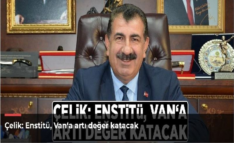 Çelik: Enstitü, Van‘a artı değer katacak