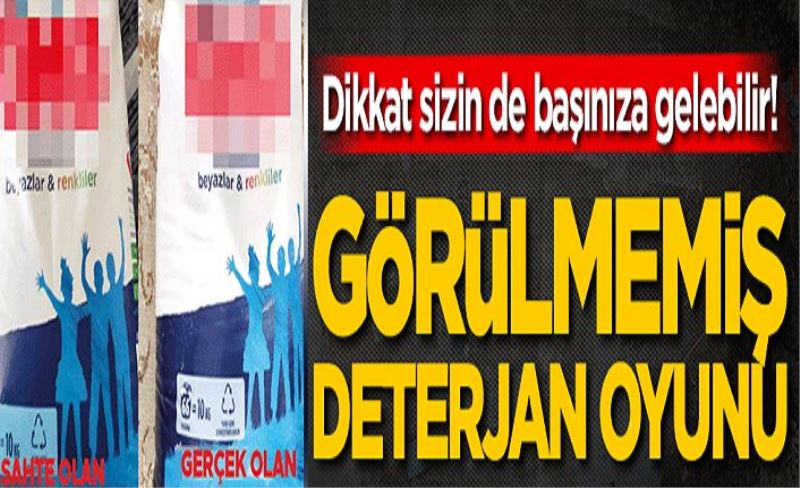 Dikkat sizin de başınıza gelebilir! Görülmemiş deterjan oyunu