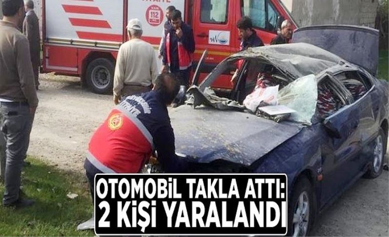 Otomobil takla attı: 2 kişi yaralandı