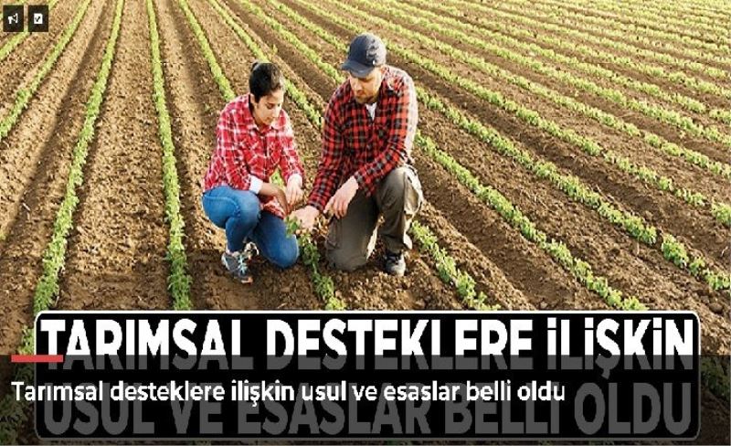 Tarımsal desteklere ilişkin usul ve esaslar belli oldu