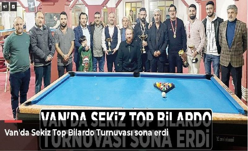 Van'da Sekiz Top Bilardo Turnuvası sona erdi