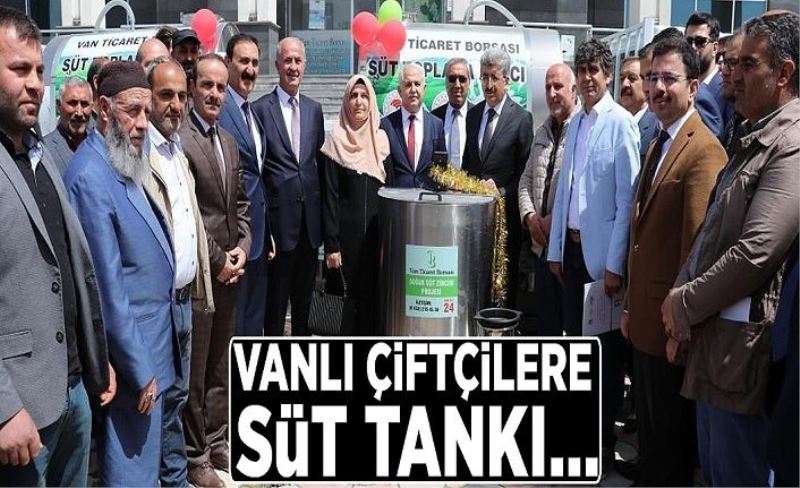 Vanlı çiftçilere süt tankı…