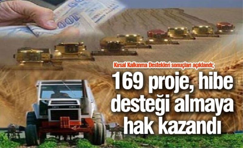 169 proje, hibe desteği almaya hak kazandı