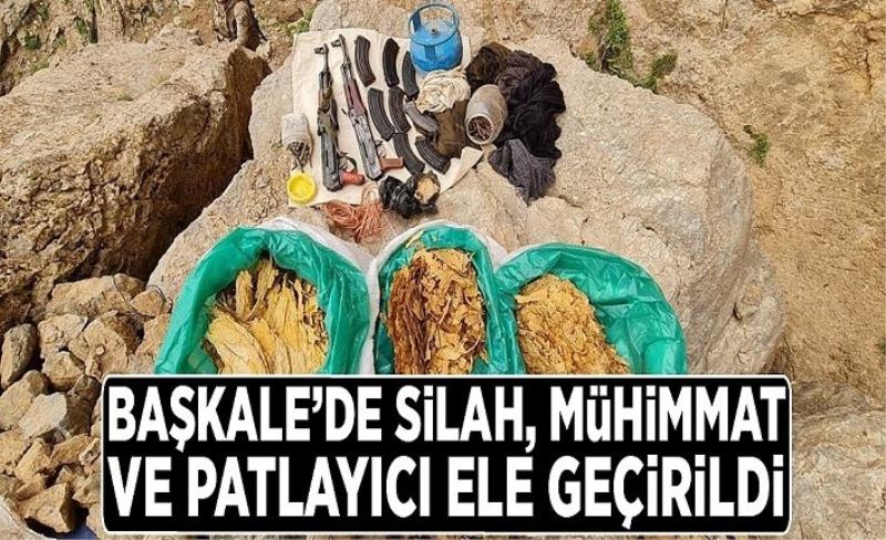 Başkale’de silah, mühimmat ve patlayıcı ele geçirildi