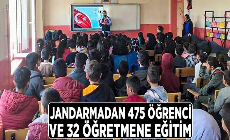Jandarmadan 475 öğrenci ve 32 öğretmene eğitim