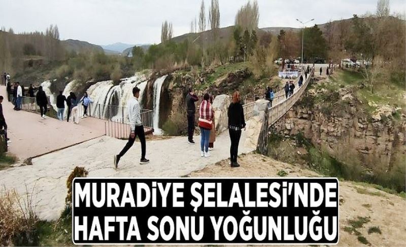 Muradiye Şelalesi'nde hafta sonu yoğunluğu