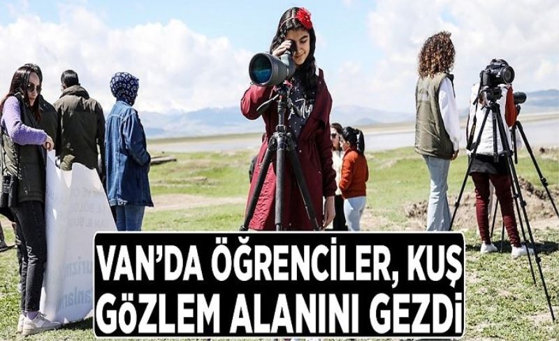 Öğrenciler, kuş gözlem alanını gezdi