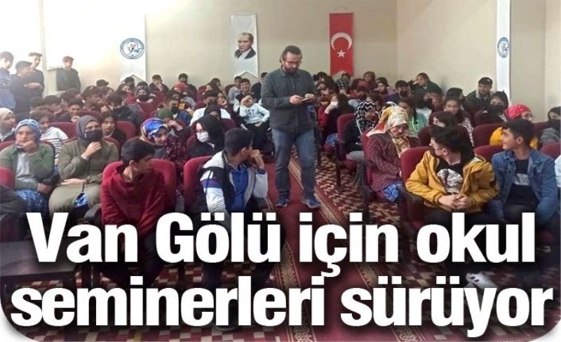 Van Gölü için okul seminerleri sürüyor