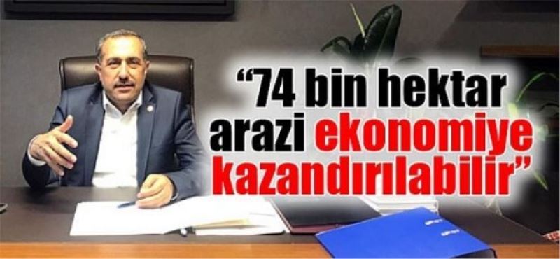 Abdulahat Arvas: “74 bin hektar arazi daha ekonomiye kazandırılabilir”