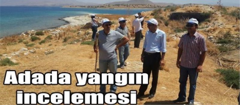 Adada yangın incelemesi