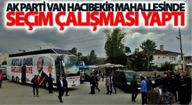 AK Parti Van Hacıbekir Mahallesinde seçim çalışması yaptı