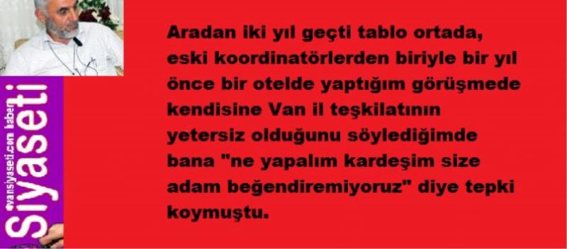 AK PARTİNİN VANDA KAYBETMESİNİN TEK SEBEBİ!...