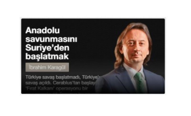 Anadolu savunmasını Suriye’den başlatmak