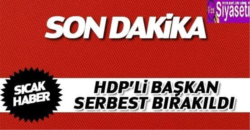   Aracında bomba kalıbı bulunan HDP’li başkan serbest bırakıldı